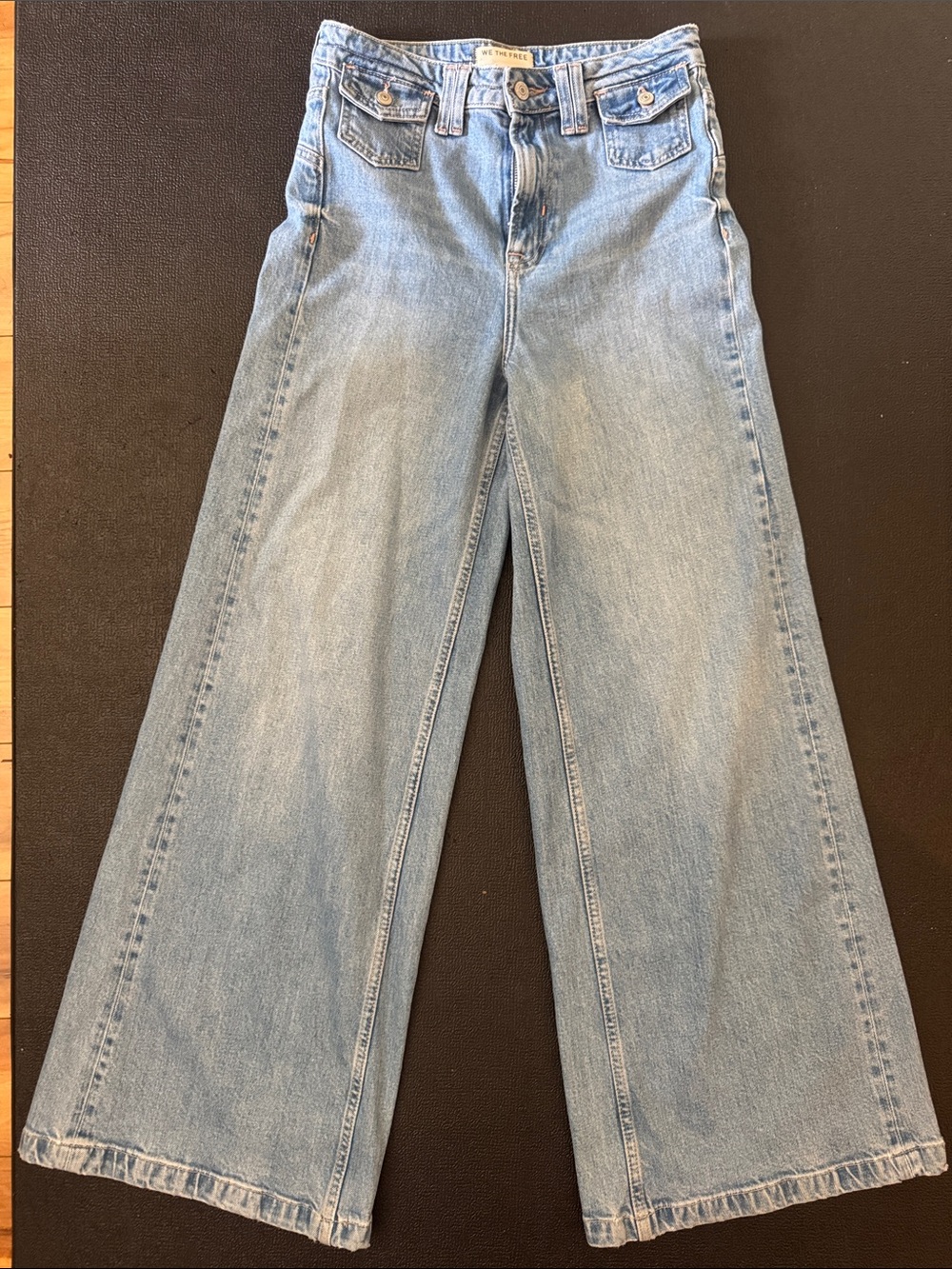 We The Free Light Wash Wide Leg Jeans